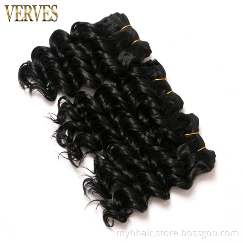 Deep wave 8 inch Synthetic Hair weaving 50g/pcs Hair Weaving Bundles Braiding Curly Crochet Hair Extensions